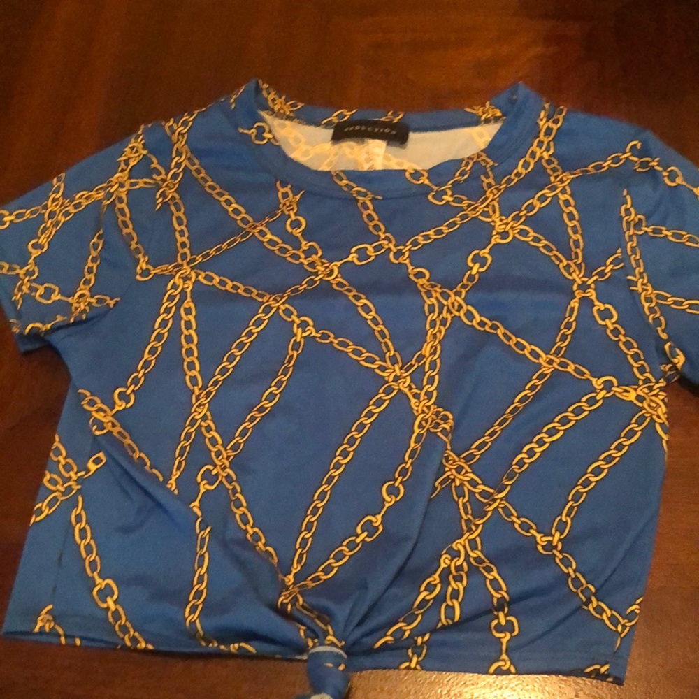Blue crop top /size small